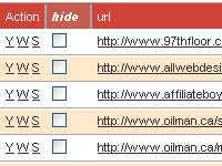 Hide/unhide function for report results