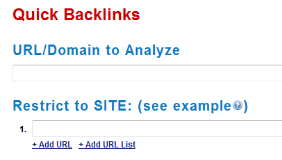 Improved Quick Backlink Tool
