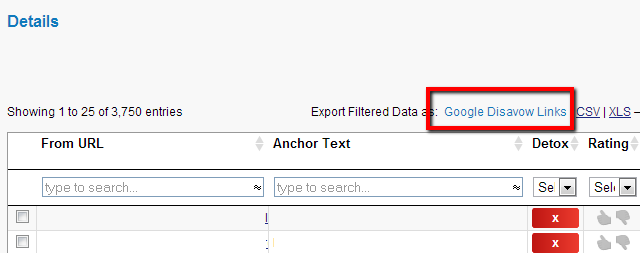 Link Detox Google Disavow Links Export Link Detox Google Disavow Links Export