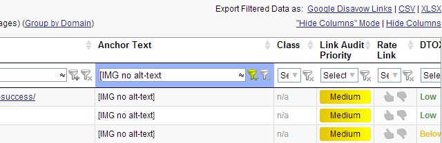 Integrated Google Disavow Export Function Integrated Google Disavow Export Function