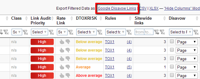 Link Detox Google Disavow Links Export Link Detox Google Disavow Links Export