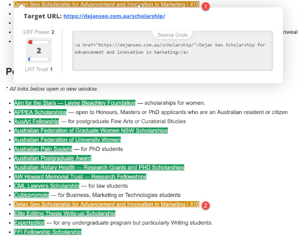 Scholarship domain disavows missing