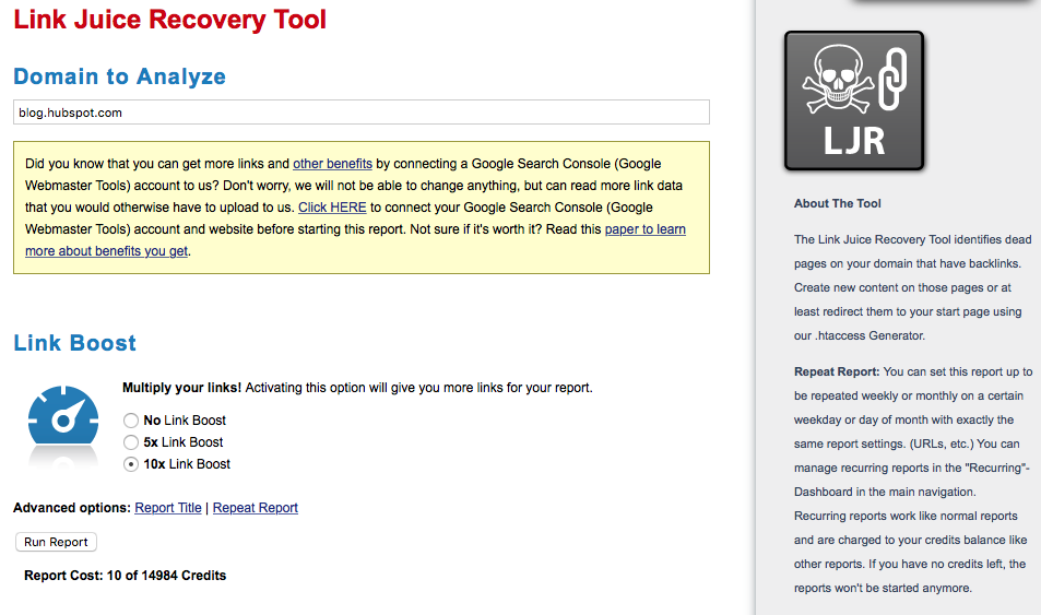 Link Recover Tool