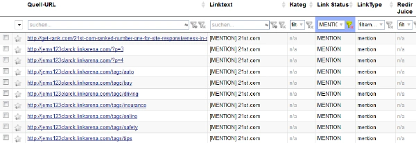 Mentions in den LinkResearchTools