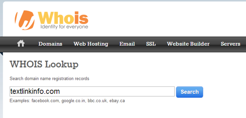 whois lookup 