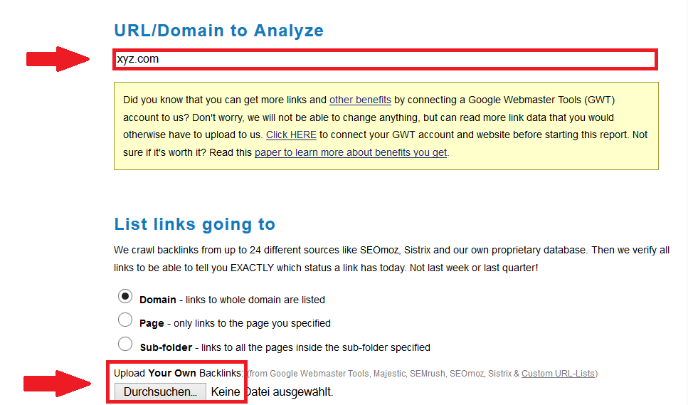 LRT Backlink Profiler Report