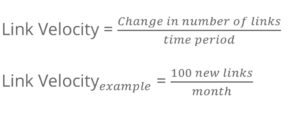 what are link velocity trends example