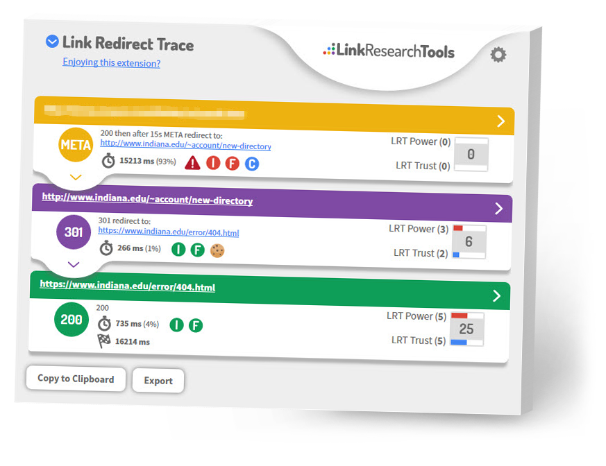 Link Redirect Trace Toolbar Link Redirect Trace Toolbar